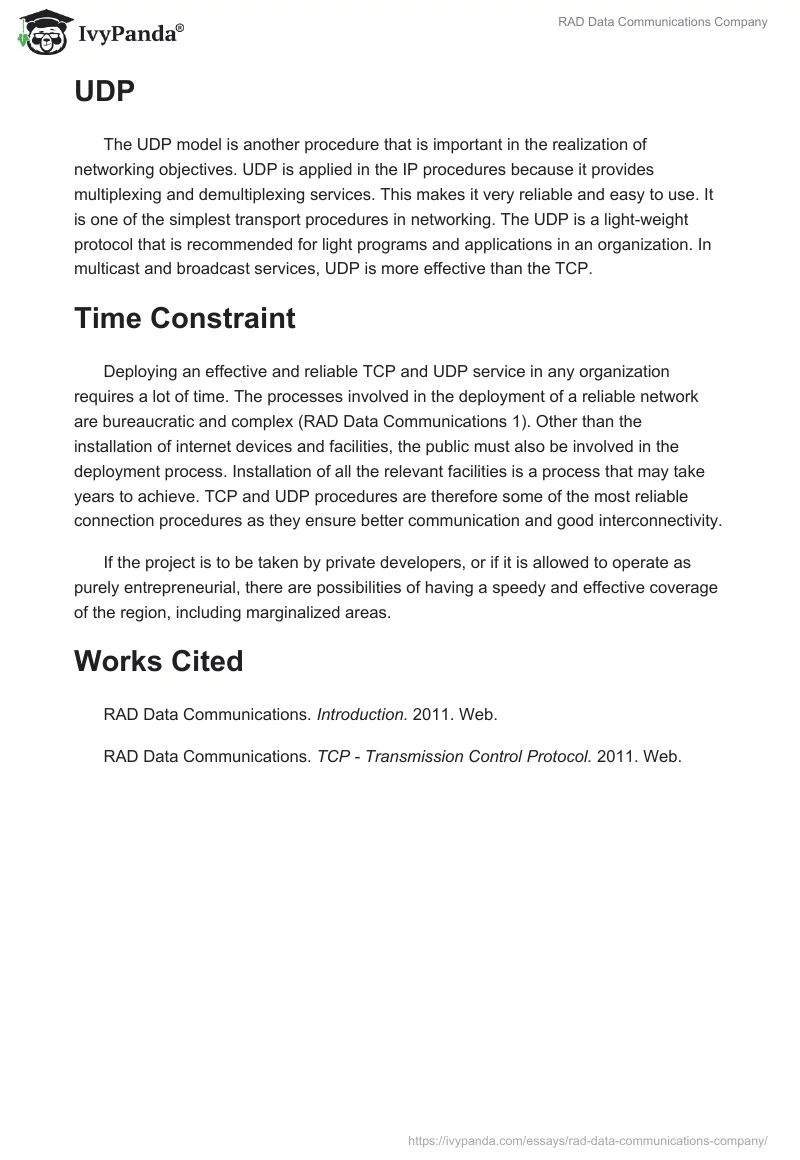 RAD Data Communications Company. Page 2