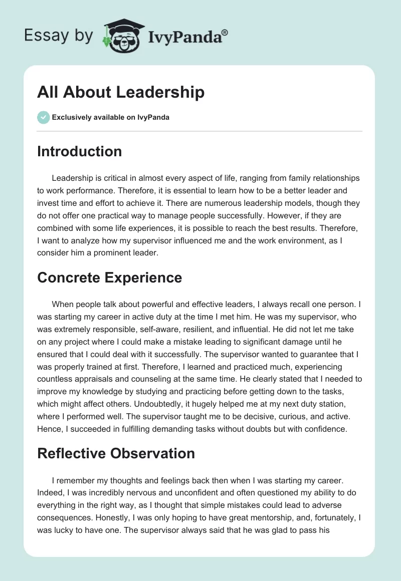 All About Leadership. Page 1