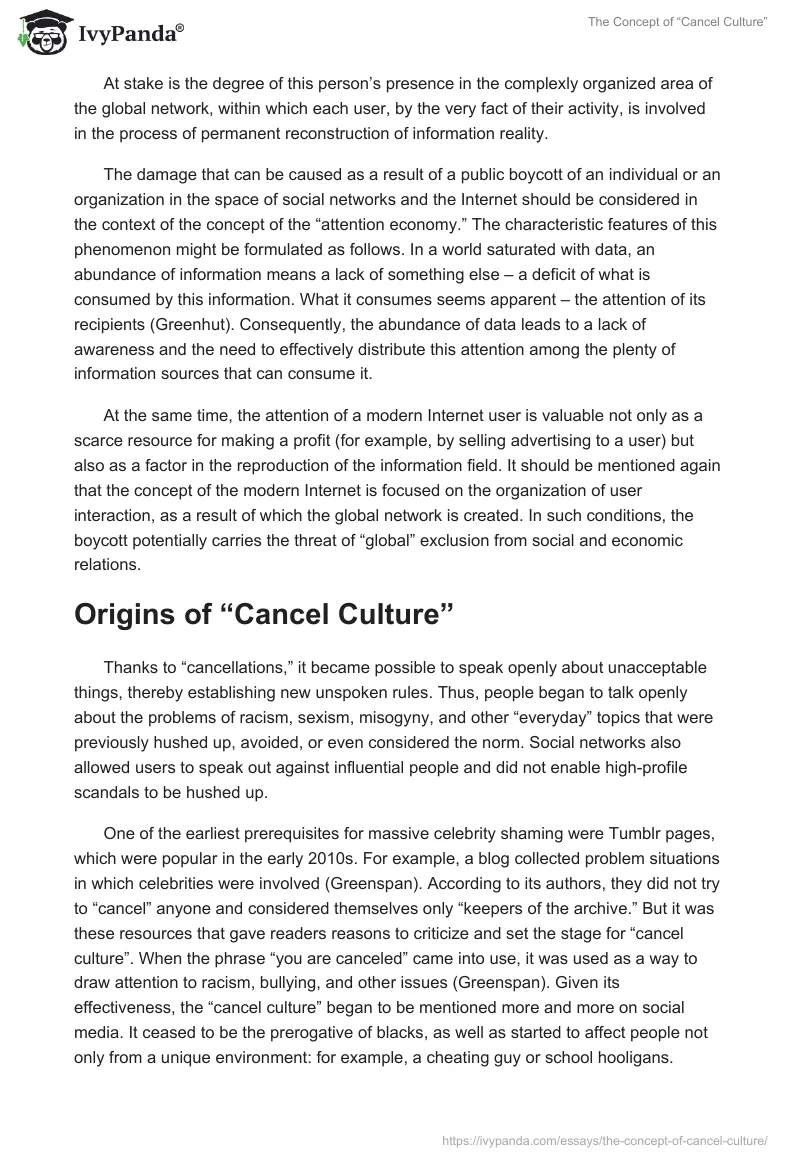 The Concept of “Cancel Culture”. Page 2