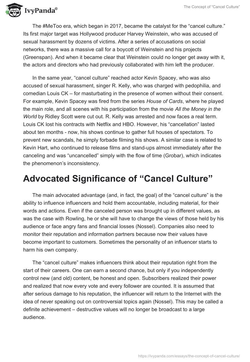 The Concept of “Cancel Culture”. Page 3