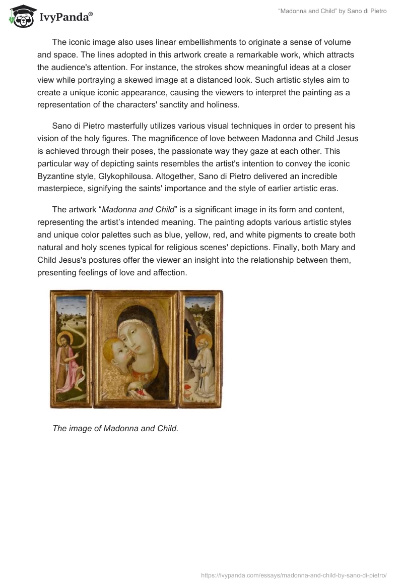 “Madonna and Child” by Sano di Pietro. Page 2