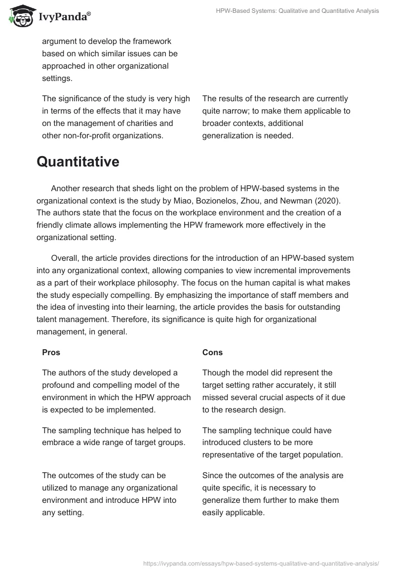 HPW-Based Systems: Qualitative and Quantitative Analysis. Page 2