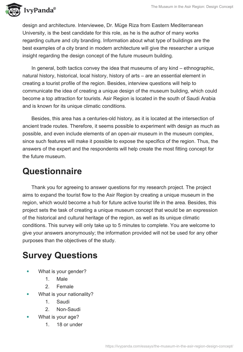 The Museum in the Asir Region: Design Concept. Page 2