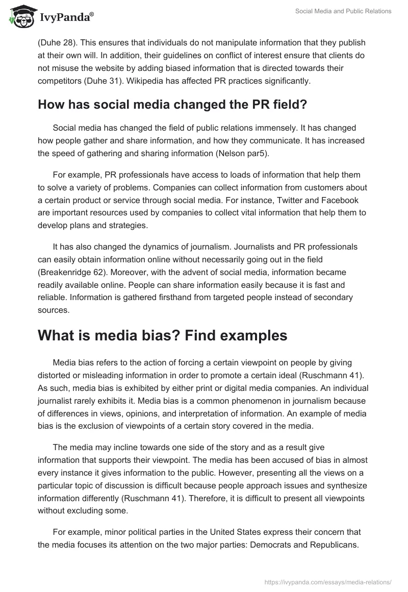 Social Media and Public Relations. Page 2