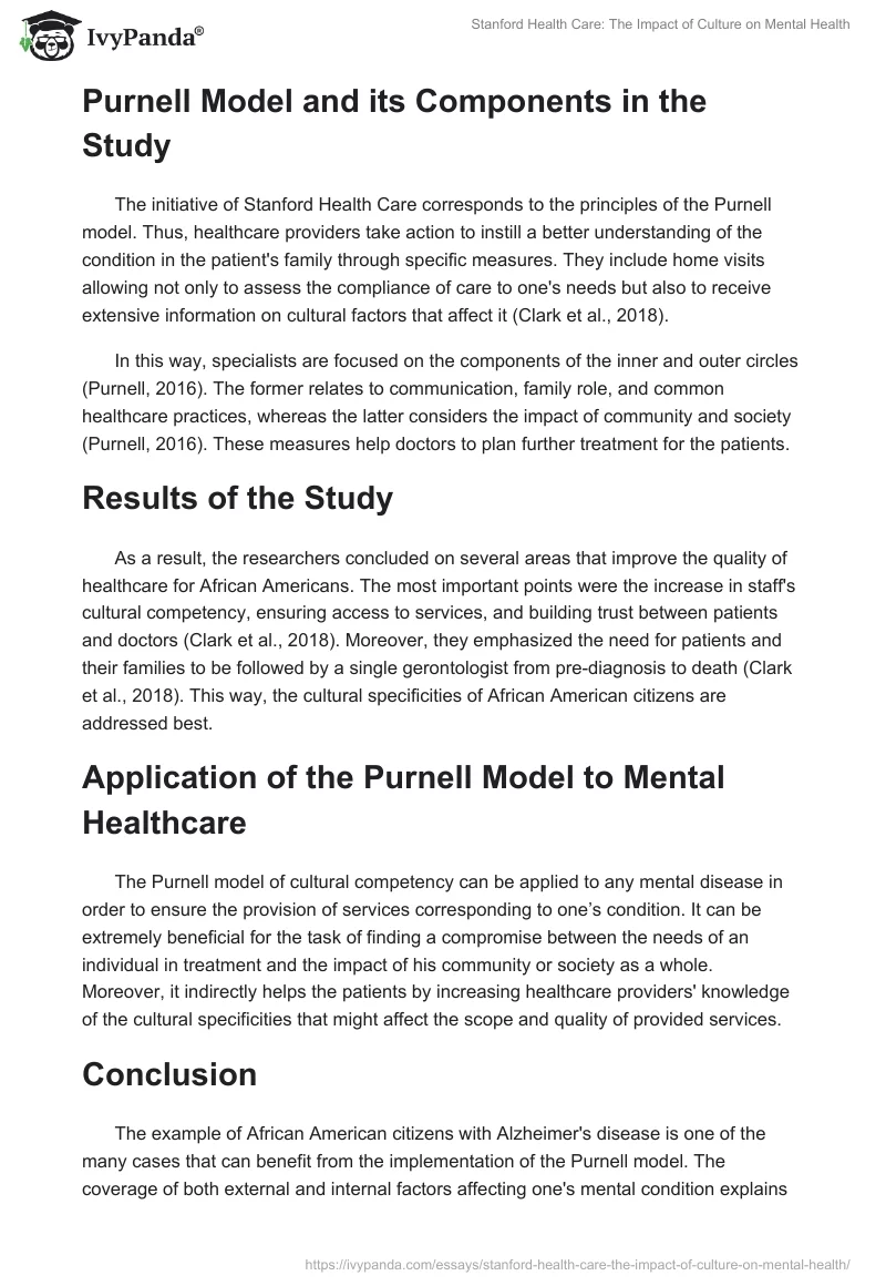 Stanford Health Care: The Impact of Culture on Mental Health. Page 2