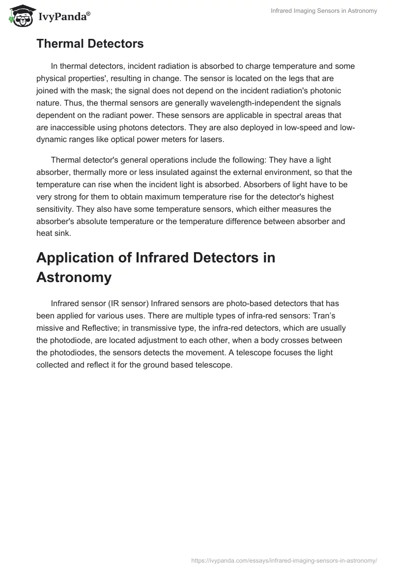 Infrared Imaging Sensors in Astronomy. Page 3
