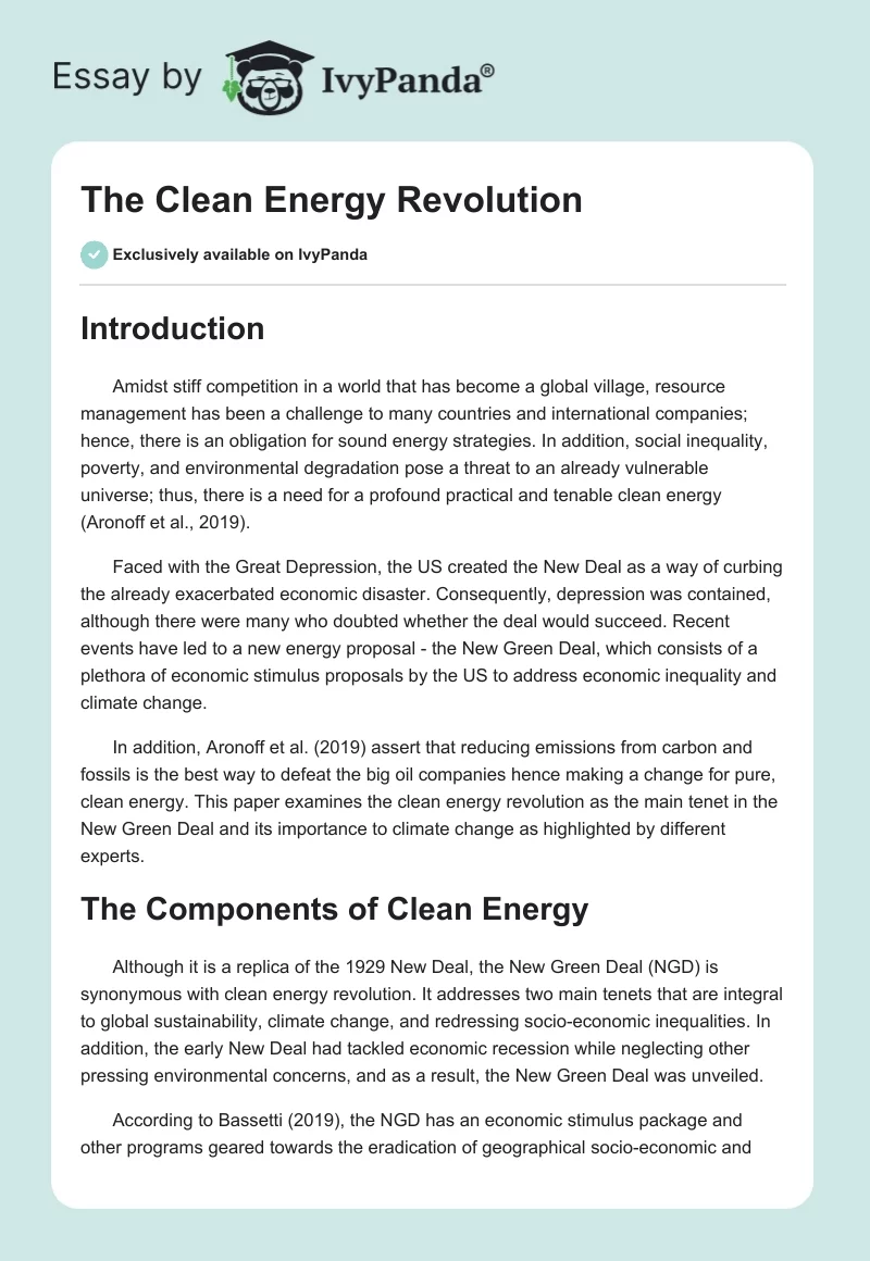 The Clean Energy Revolution. Page 1