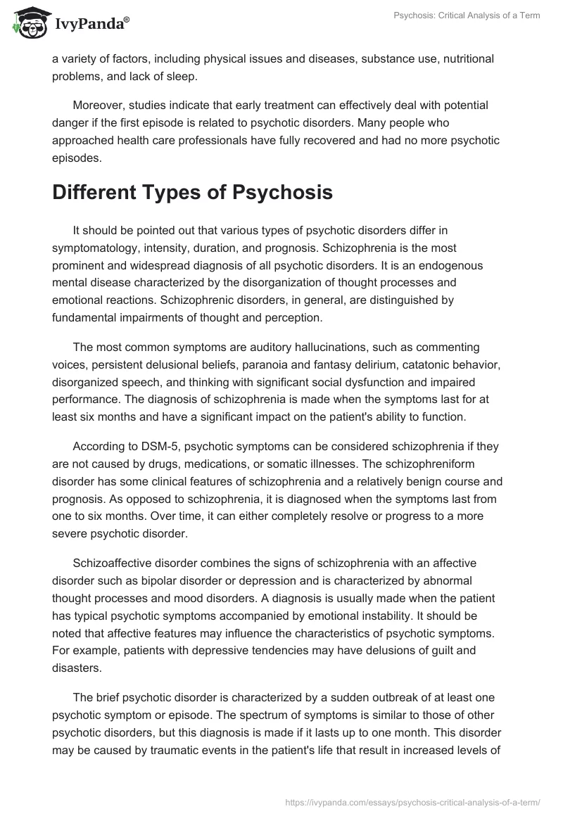 Psychosis: Critical Analysis of a Term. Page 3