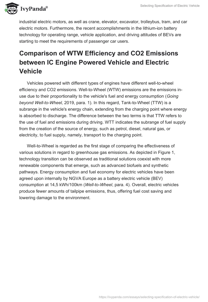 Selecting Specification of Electric Vehicle. Page 2