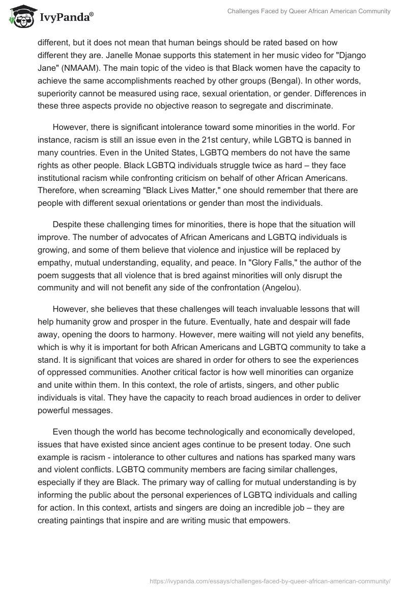 Challenges Faced by Queer African American Community. Page 2