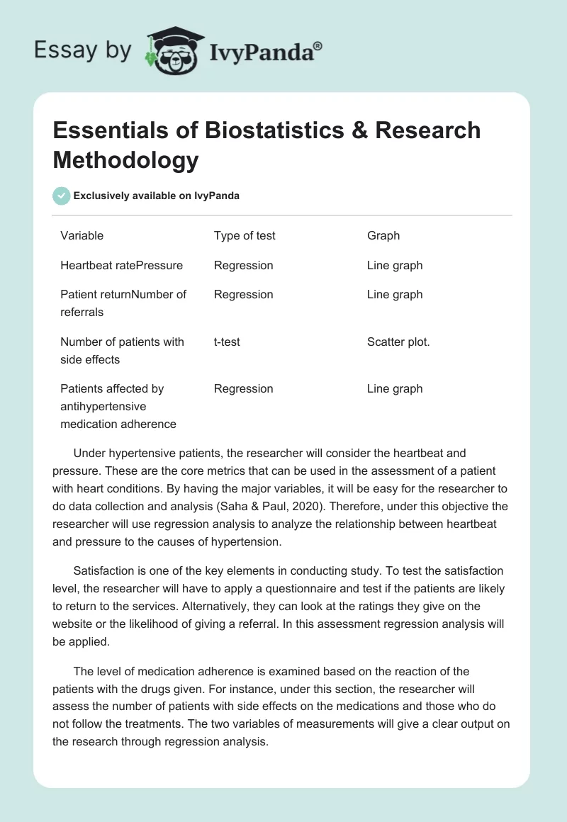 Essentials of Biostatistics & Research Methodology. Page 1