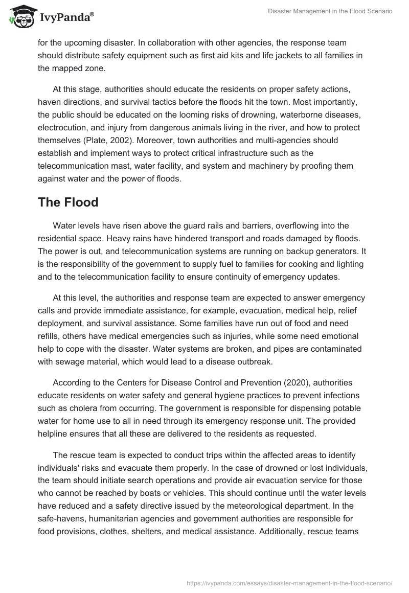 Disaster Management in the Flood Scenario. Page 3