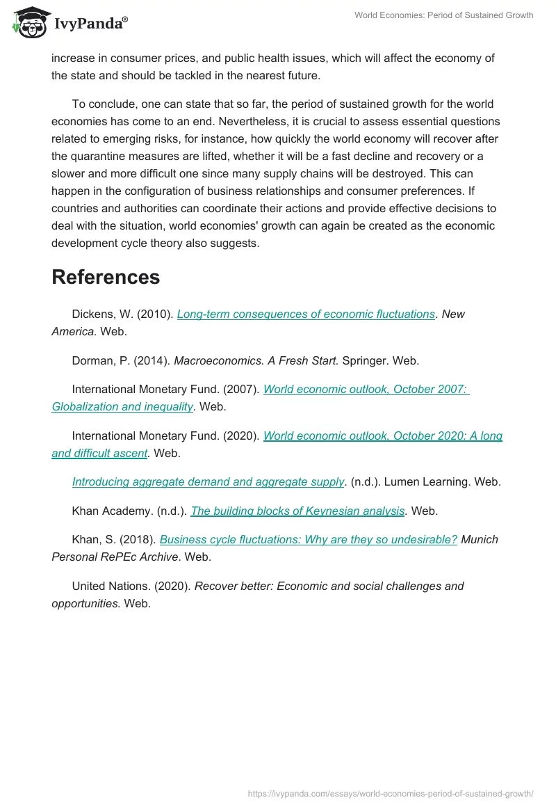 World Economies: Period of Sustained Growth. Page 3