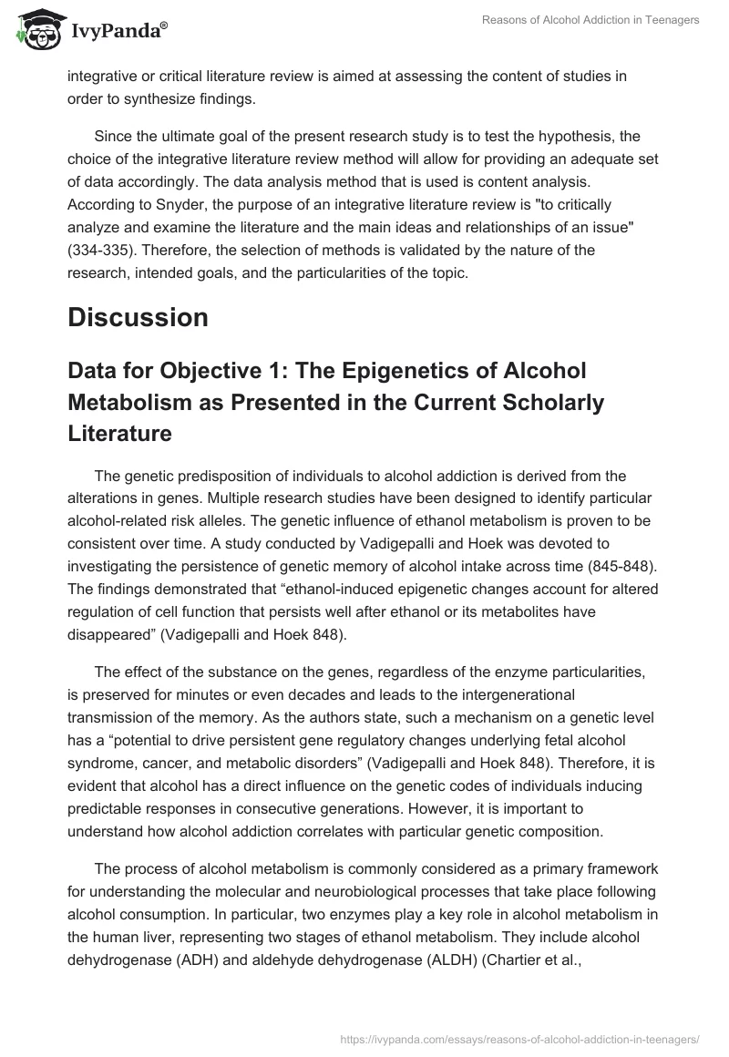 Reasons of Alcohol Addiction in Teenagers. Page 5