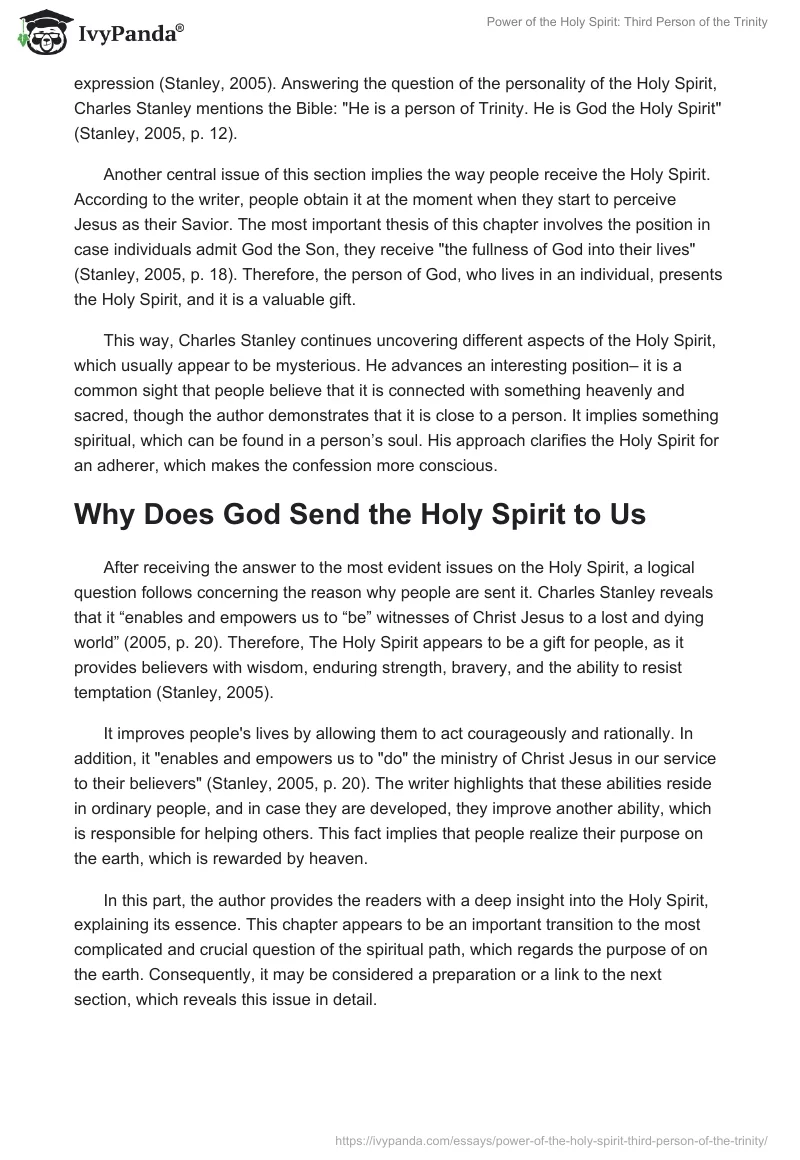 Power of the Holy Spirit: Third Person of the Trinity. Page 3
