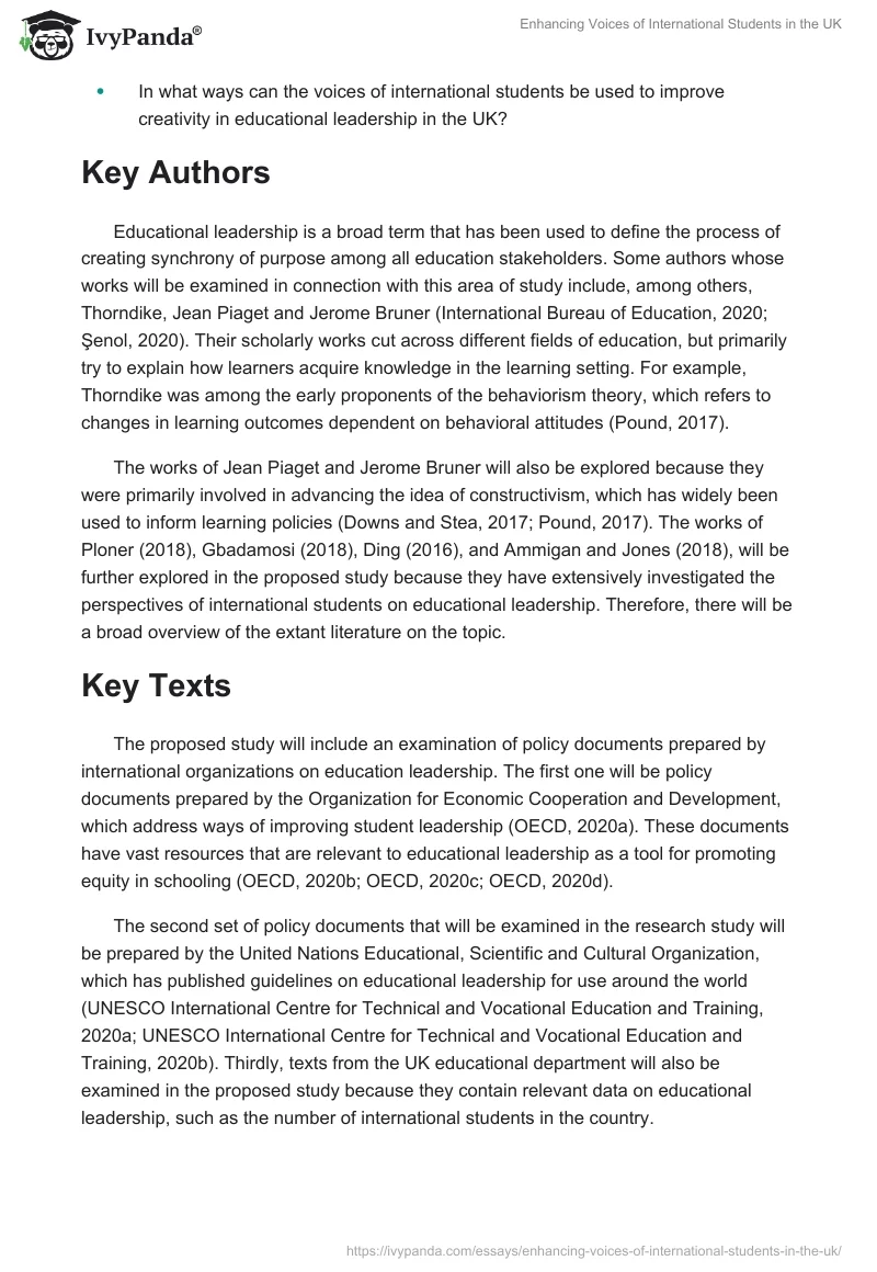 Enhancing Voices of International Students in the UK. Page 2