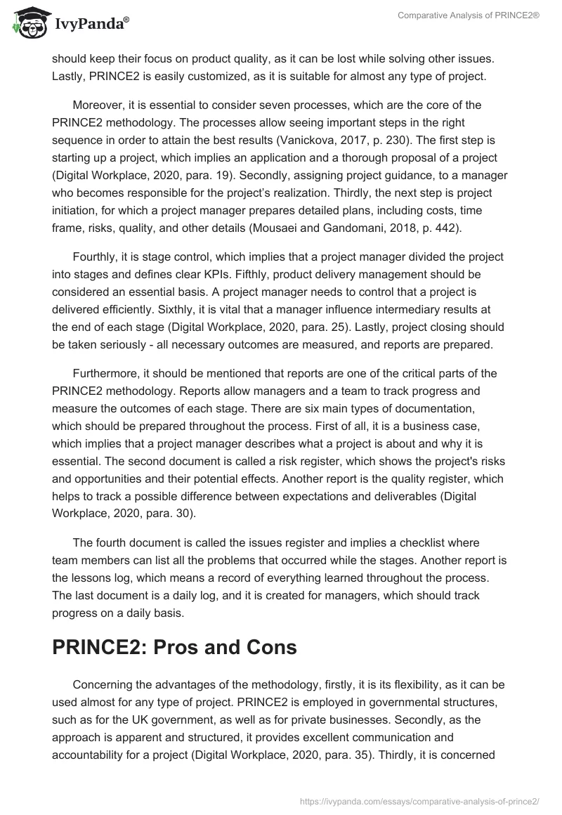 Comparative Analysis of PRINCE2®. Page 2