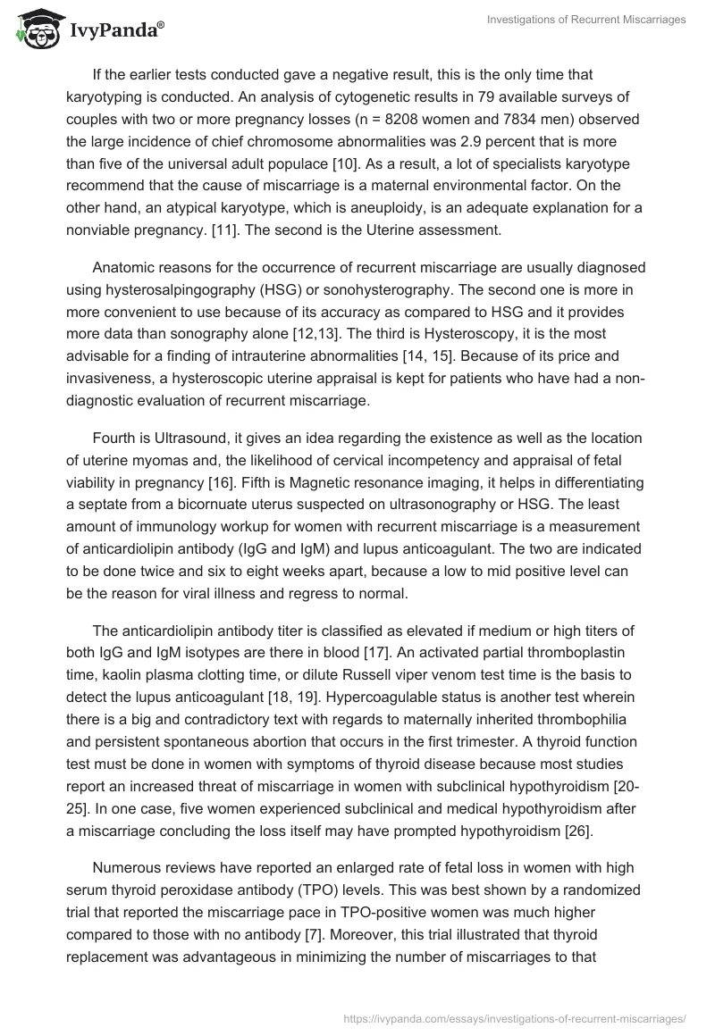 Investigations of Recurrent Miscarriages. Page 3
