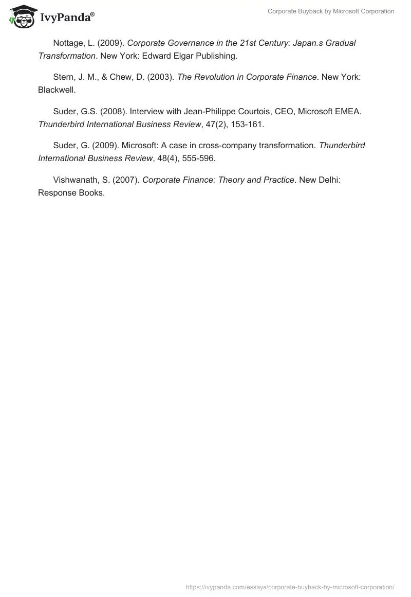 Corporate Buyback by Microsoft Corporation. Page 4