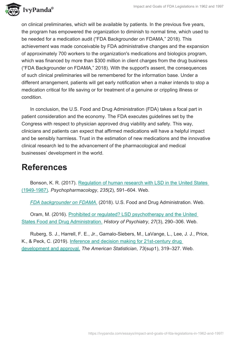Impact and Goals of FDA Legislations in 1962 and 1997. Page 4