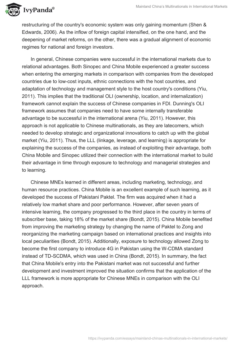 Mainland China’s Multinationals in International Markets. Page 4