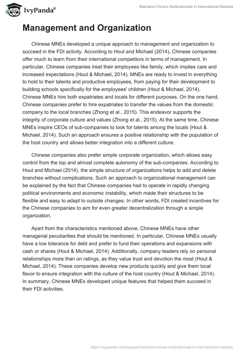 Mainland China’s Multinationals in International Markets. Page 5