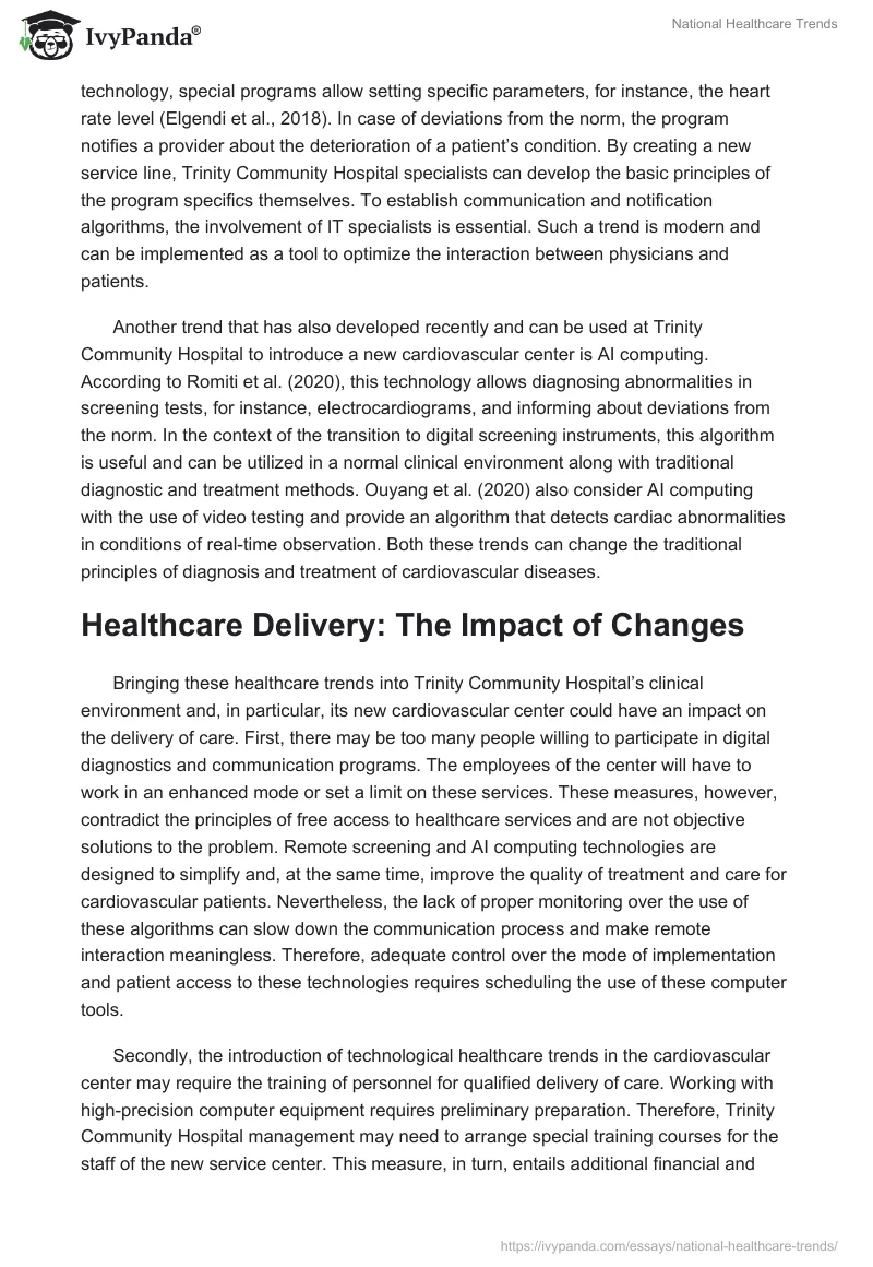 National Healthcare Trends. Page 2