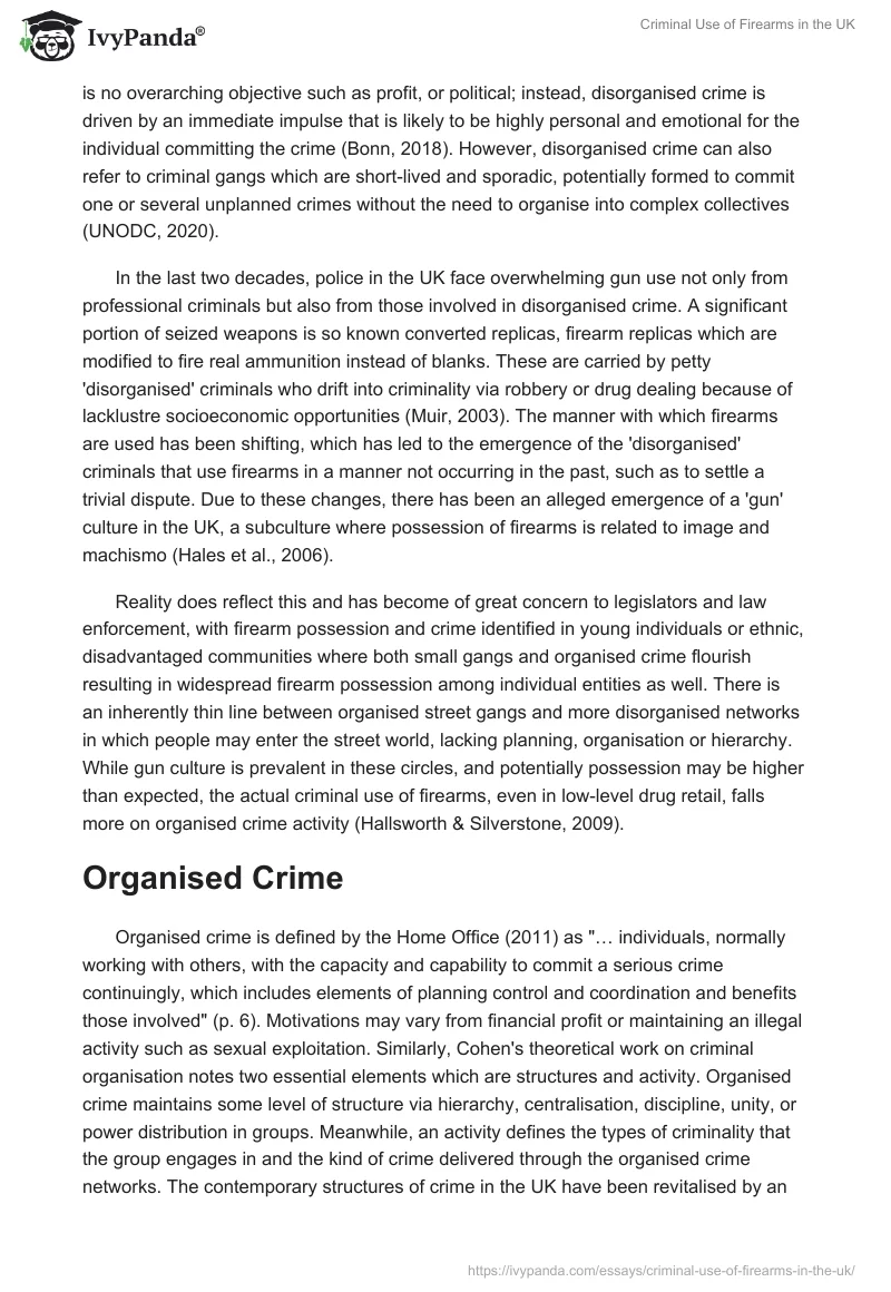 Criminal Use of Firearms in the UK. Page 2