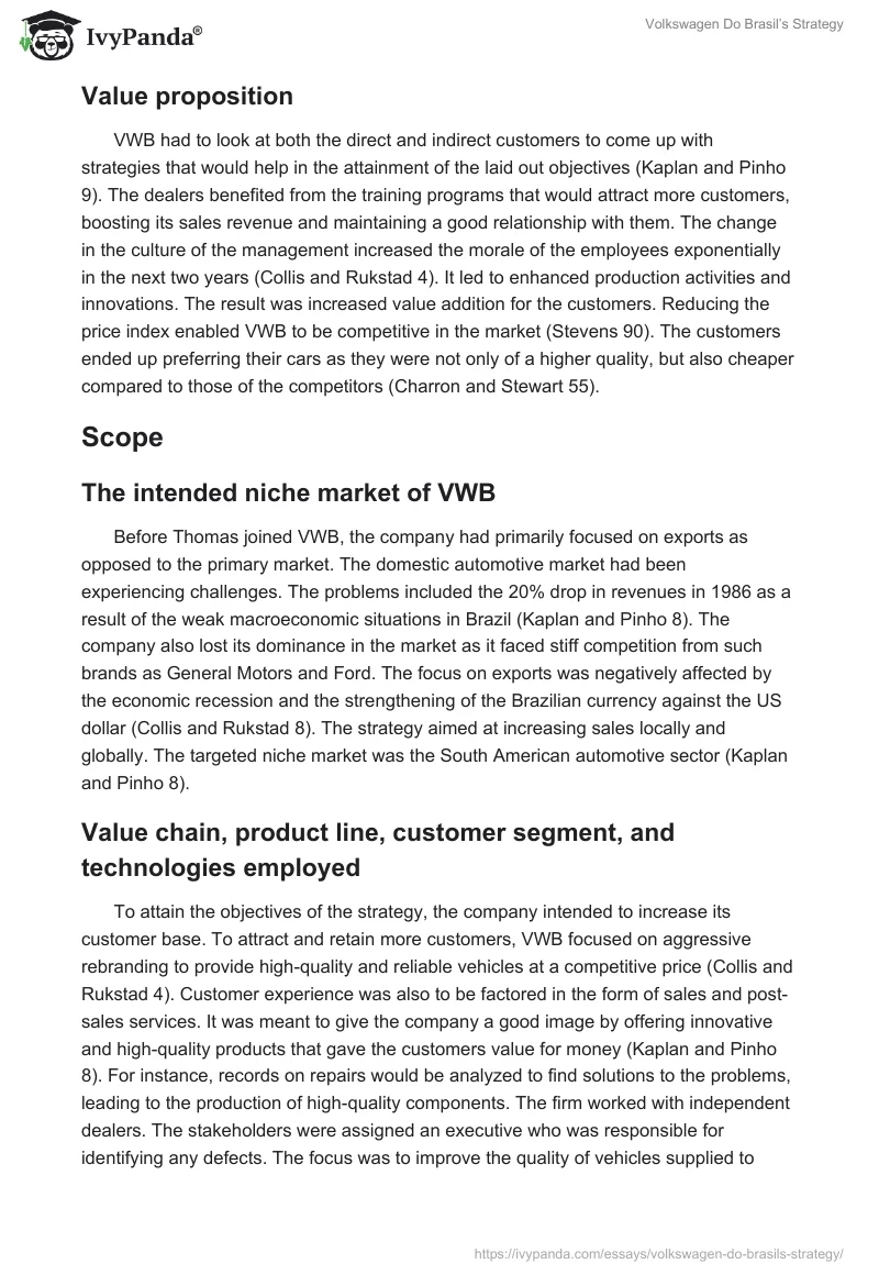 Volkswagen Do Brasil’s Strategy. Page 4