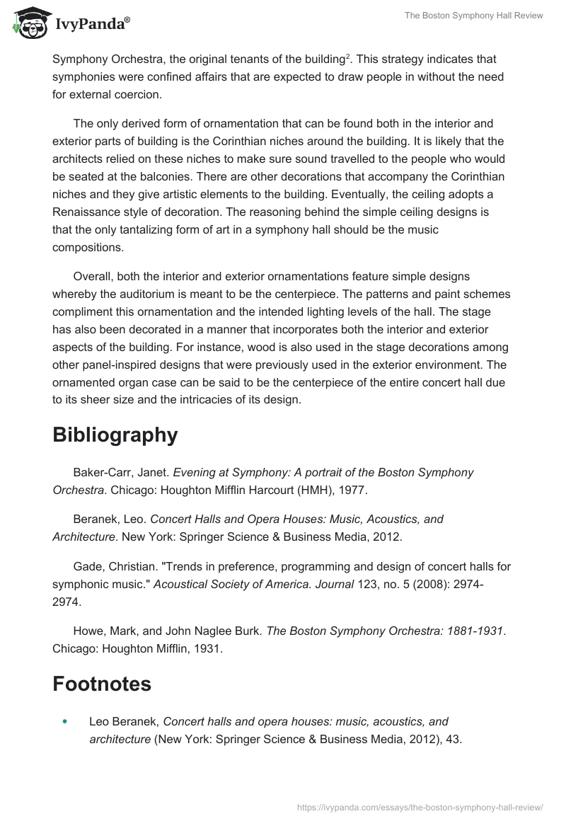 The Boston Symphony Hall Review. Page 3