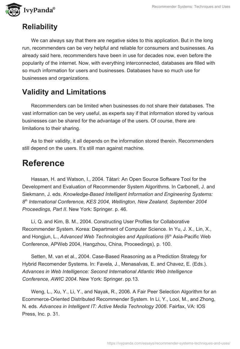 Recommender Systems: Techniques and Uses. Page 5