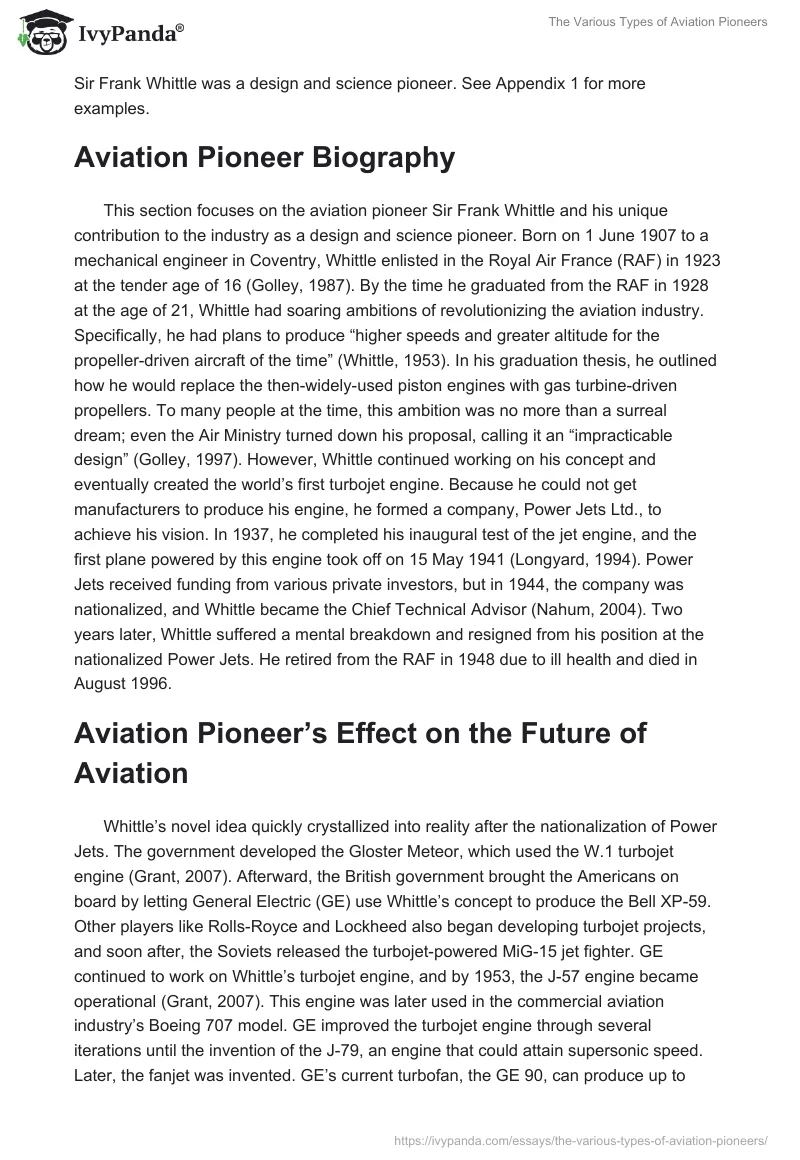 The Various Types of Aviation Pioneers. Page 2