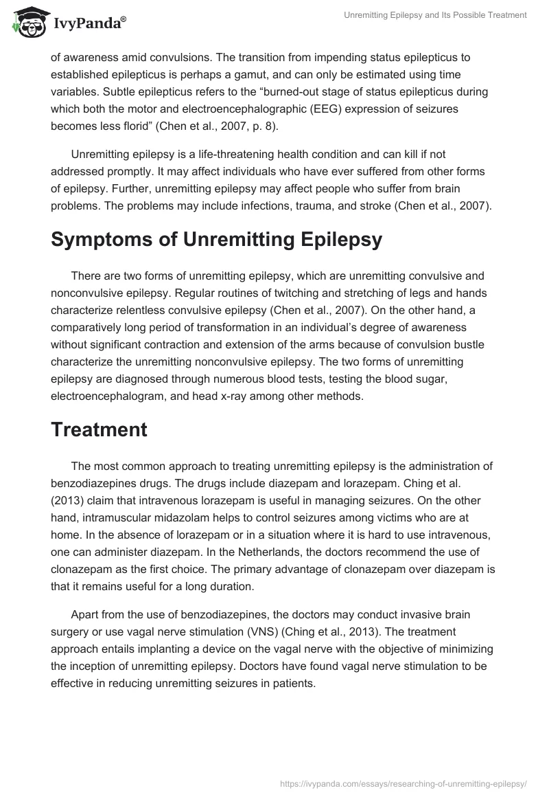 Unremitting Epilepsy and Its Possible Treatment. Page 3