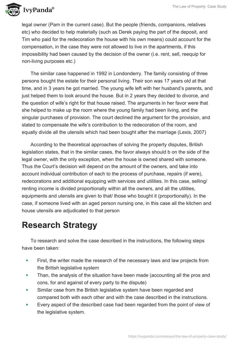 The Law of Property: Case Study. Page 2
