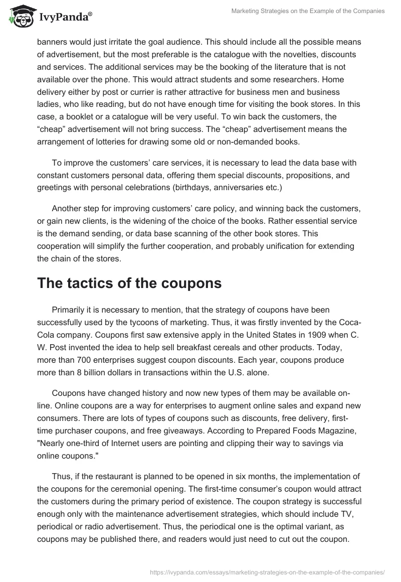 Marketing Strategies on the Example of the Companies. Page 2