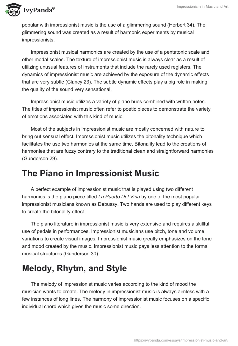 Impressionism in Music and Art. Page 5