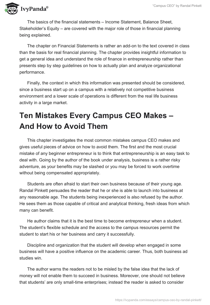 “Campus CEO” by Randal Pinkett. Page 3