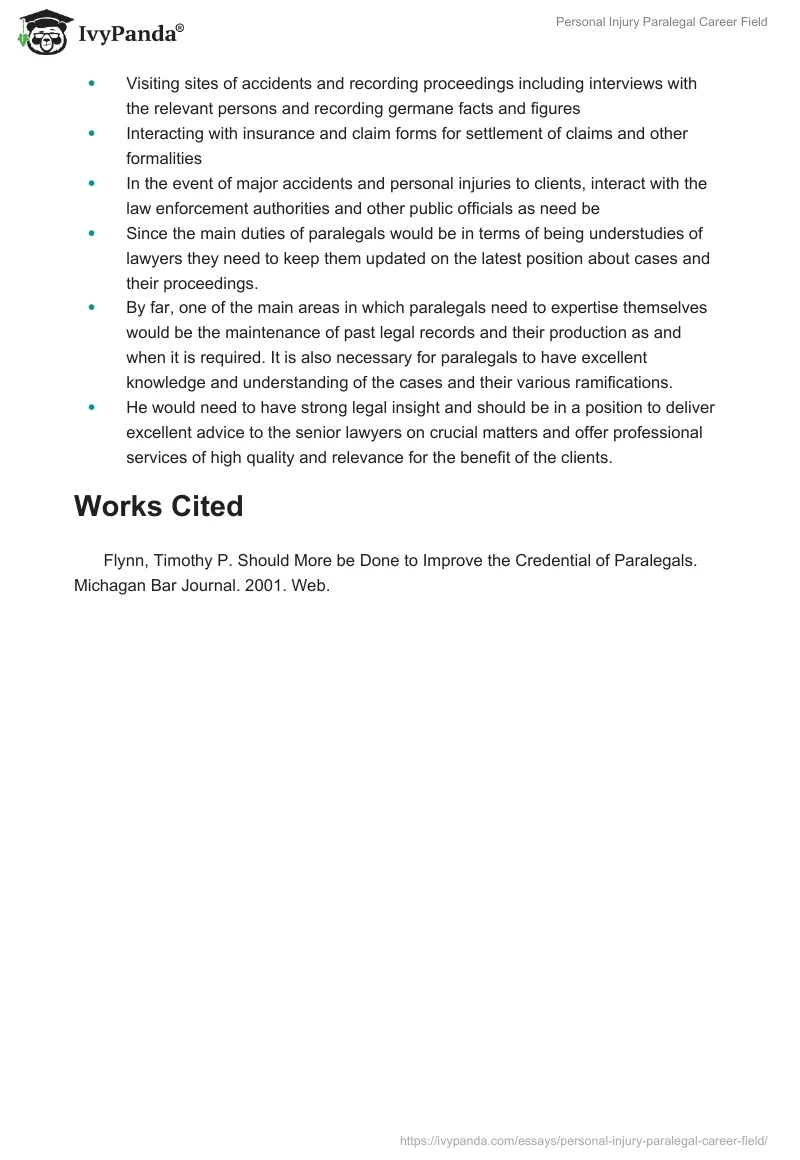 Personal Injury Paralegal Career Field. Page 3