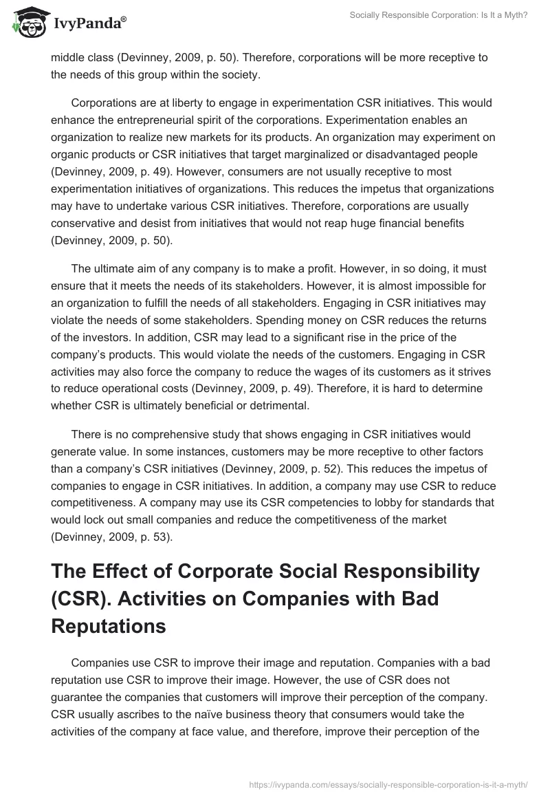 Socially Responsible Corporation: Is It a Myth?. Page 2