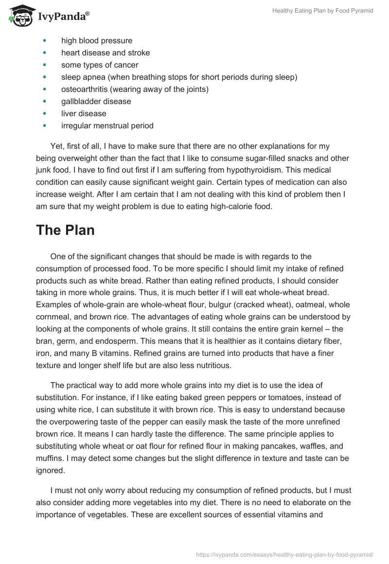 Healthy Eating Plan by Food Pyramid. Page 2