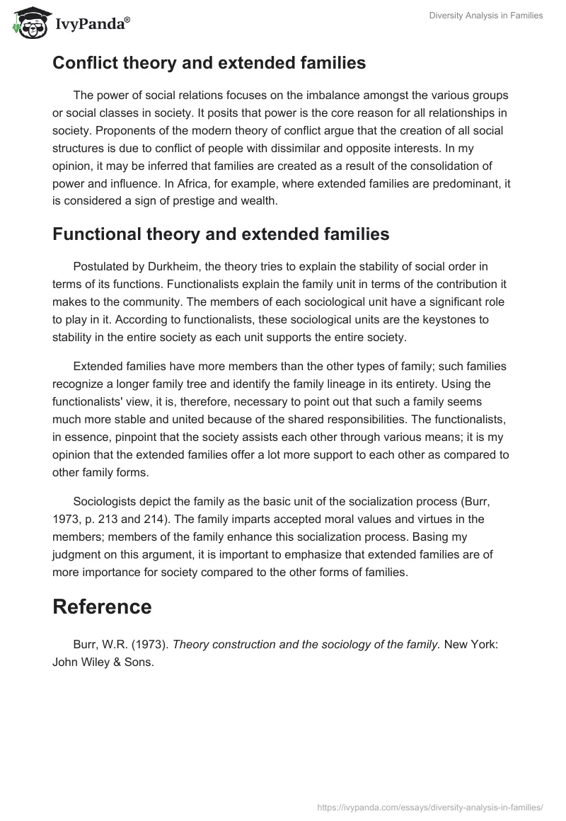 Diversity Analysis in Families. Page 2