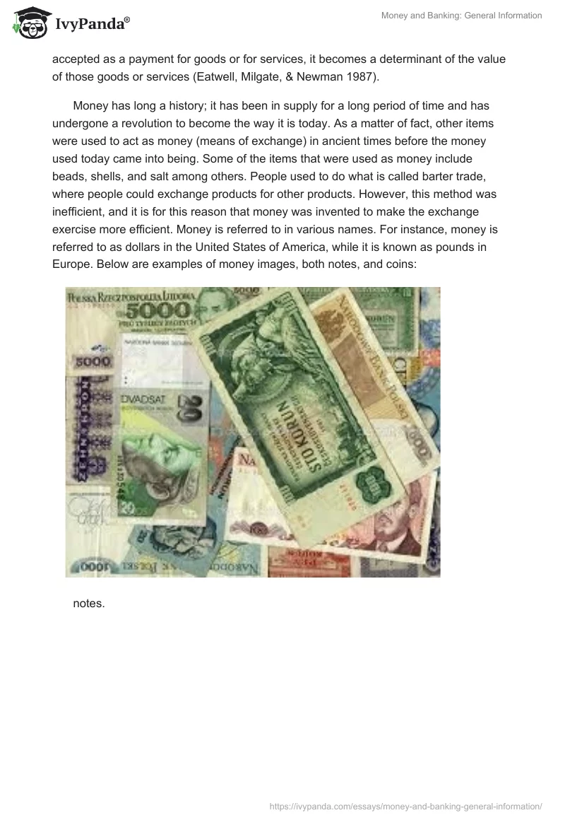 Money and Banking: General Information. Page 2