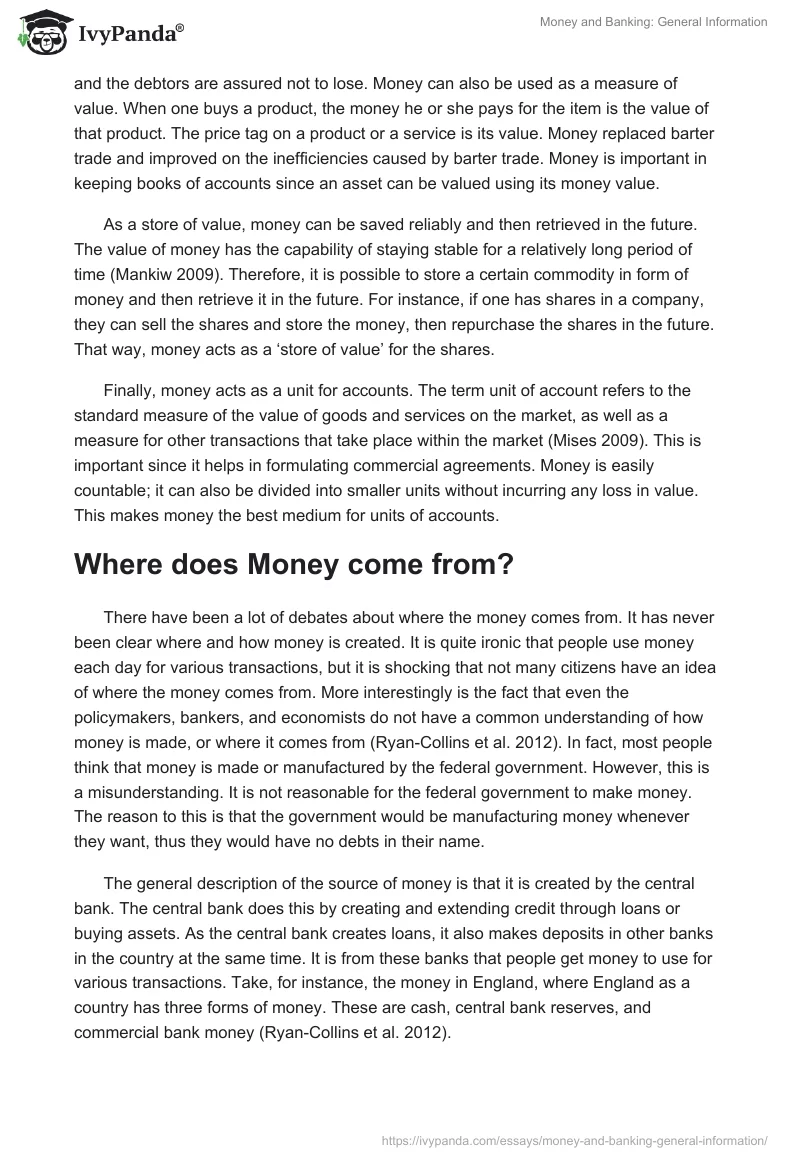 Money and Banking: General Information. Page 4