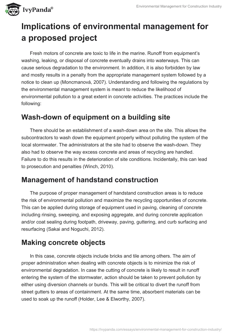 Environmental Management for Construction Industry. Page 2