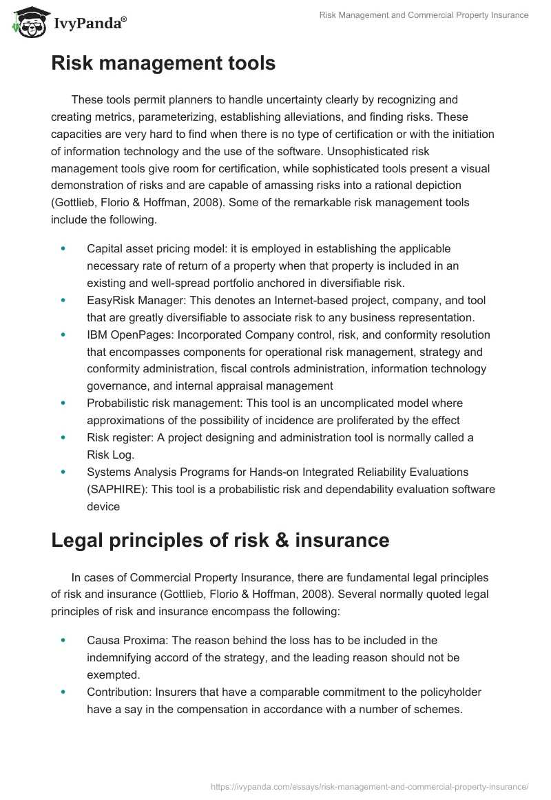 Risk Management and Commercial Property Insurance. Page 5