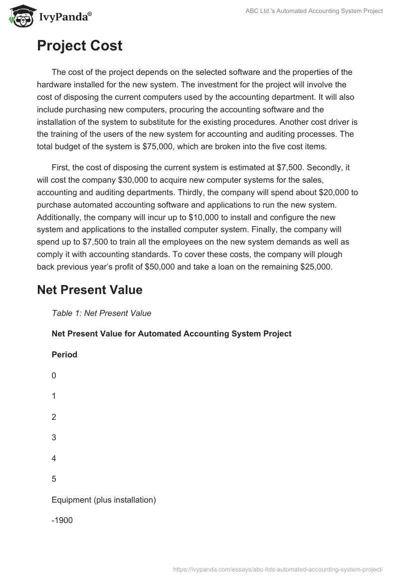 ABC Ltd.'s Automated Accounting System Project. Page 2
