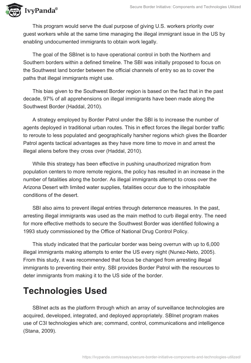 Secure Border Initiative: Components and Technologies Utilized. Page 4
