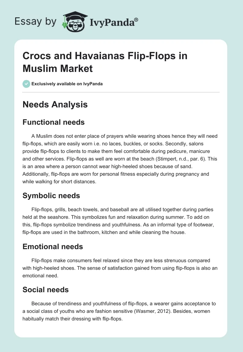 Crocs and Havaianas Flip-Flops in Muslim Market. Page 1
