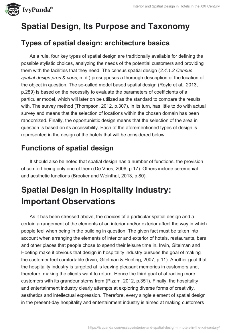 Interior and Spatial Design in Hotels in the XXI Century. Page 4