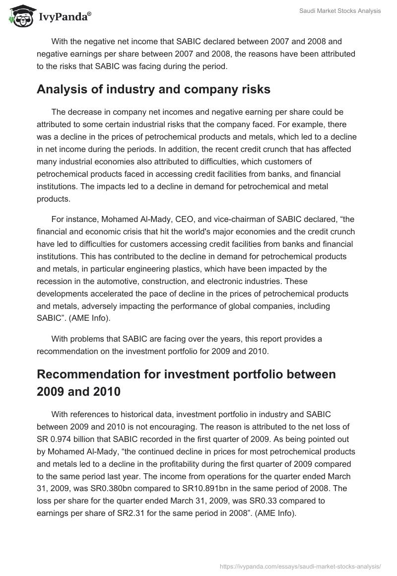 Saudi Market Stocks Analysis. Page 5